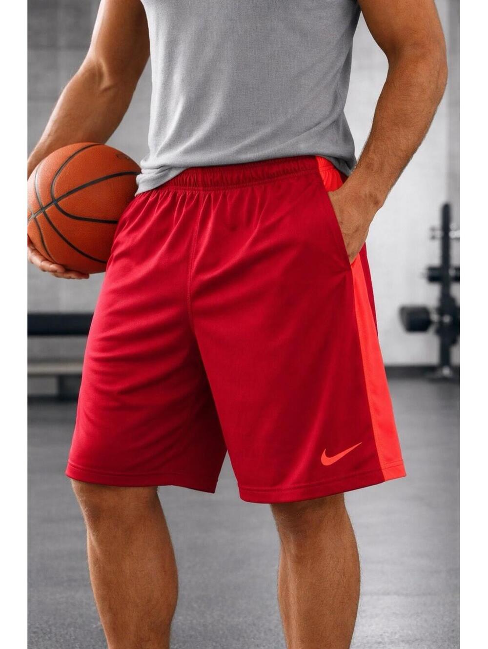 Nike Dri-FIT Men’s Red Athletic Gym Shorts Size Medium